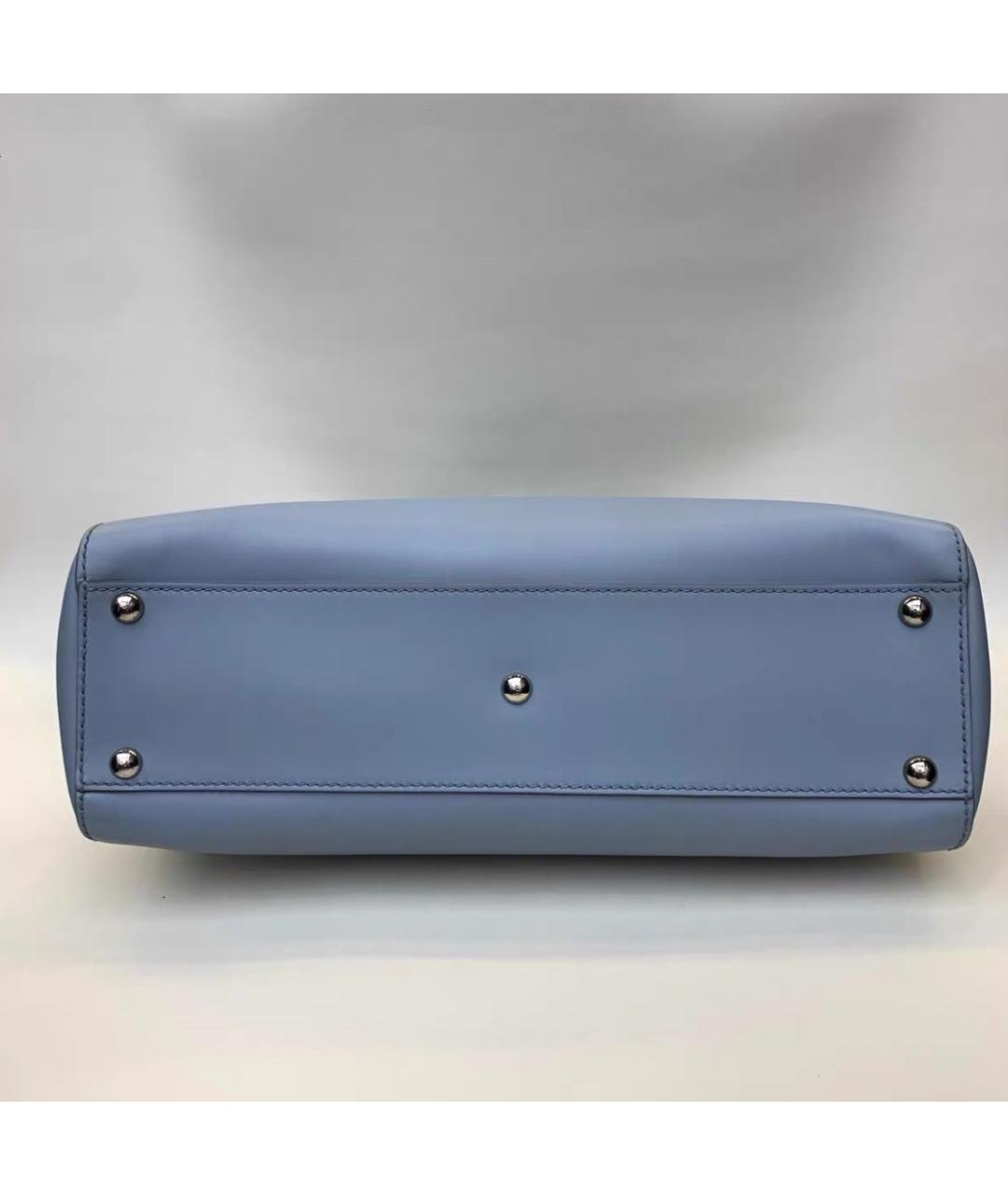 FENDI Голубая кожаная сумка тоут, фото 8