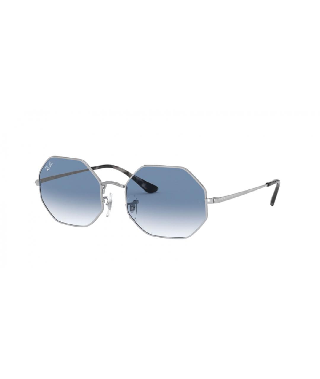 RAY BAN Серебряные металлические солнцезащитные очки, фото 1