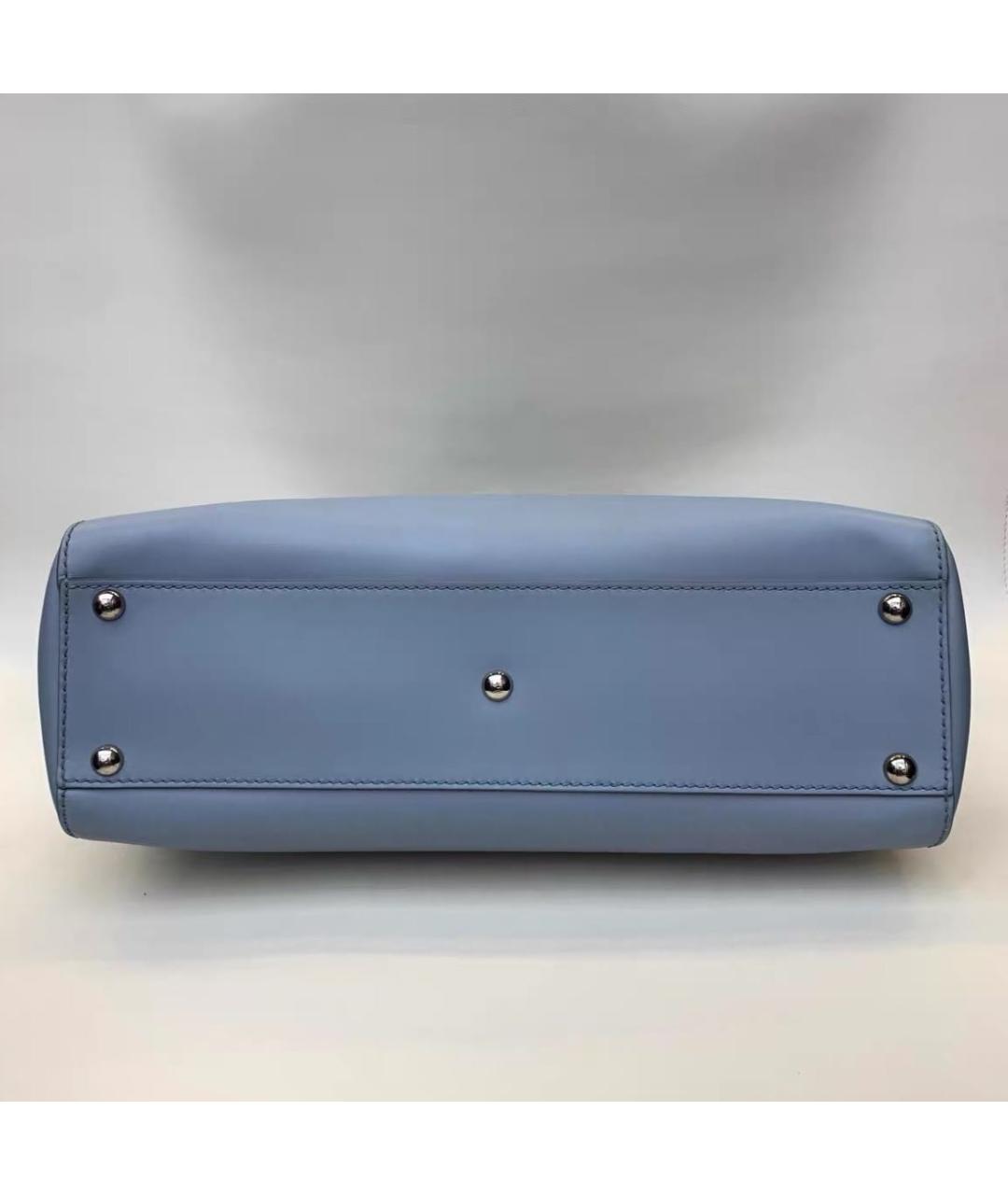 FENDI Голубая кожаная сумка тоут, фото 8