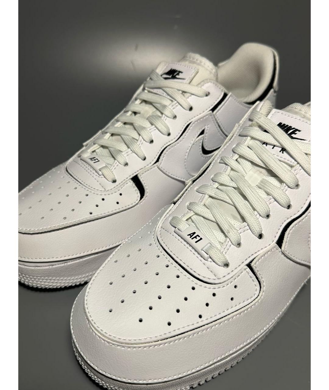 NIKE Белые кожаные низкие кроссовки / кеды, фото 7