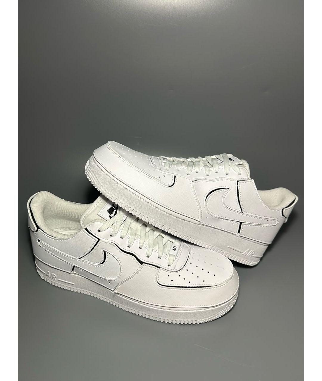NIKE Белые кожаные низкие кроссовки / кеды, фото 6