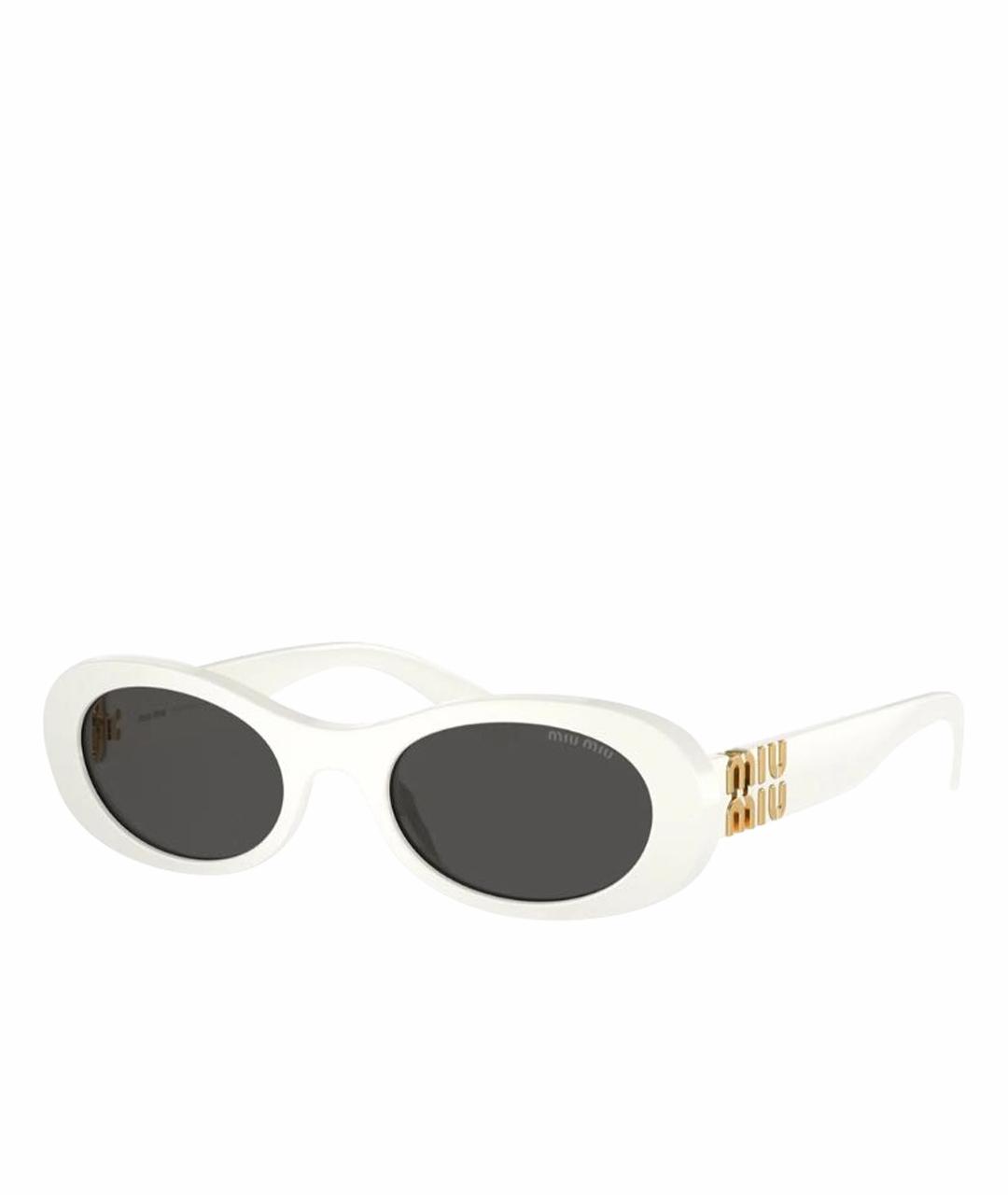 MIU MIU Белые пластиковые солнцезащитные очки, фото 1