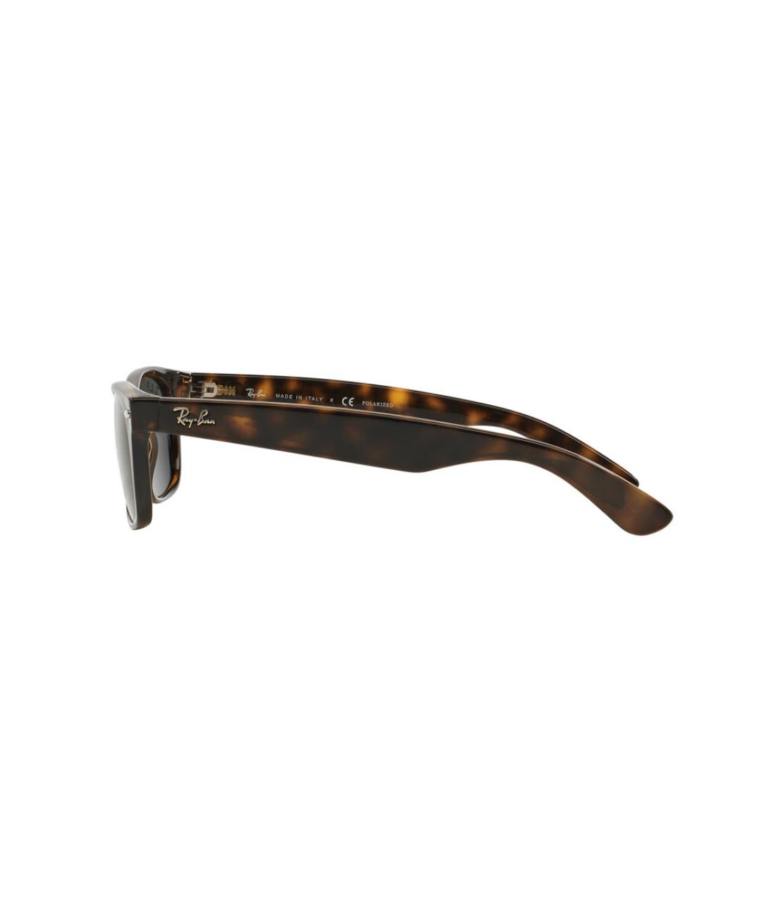RAY BAN Коричневые пластиковые солнцезащитные очки, фото 3