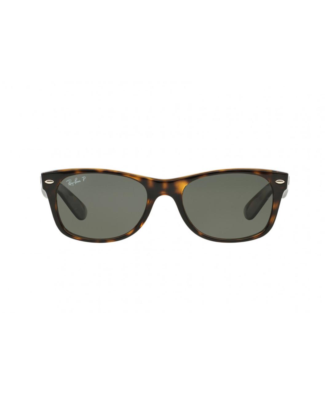 RAY BAN Коричневые пластиковые солнцезащитные очки, фото 2