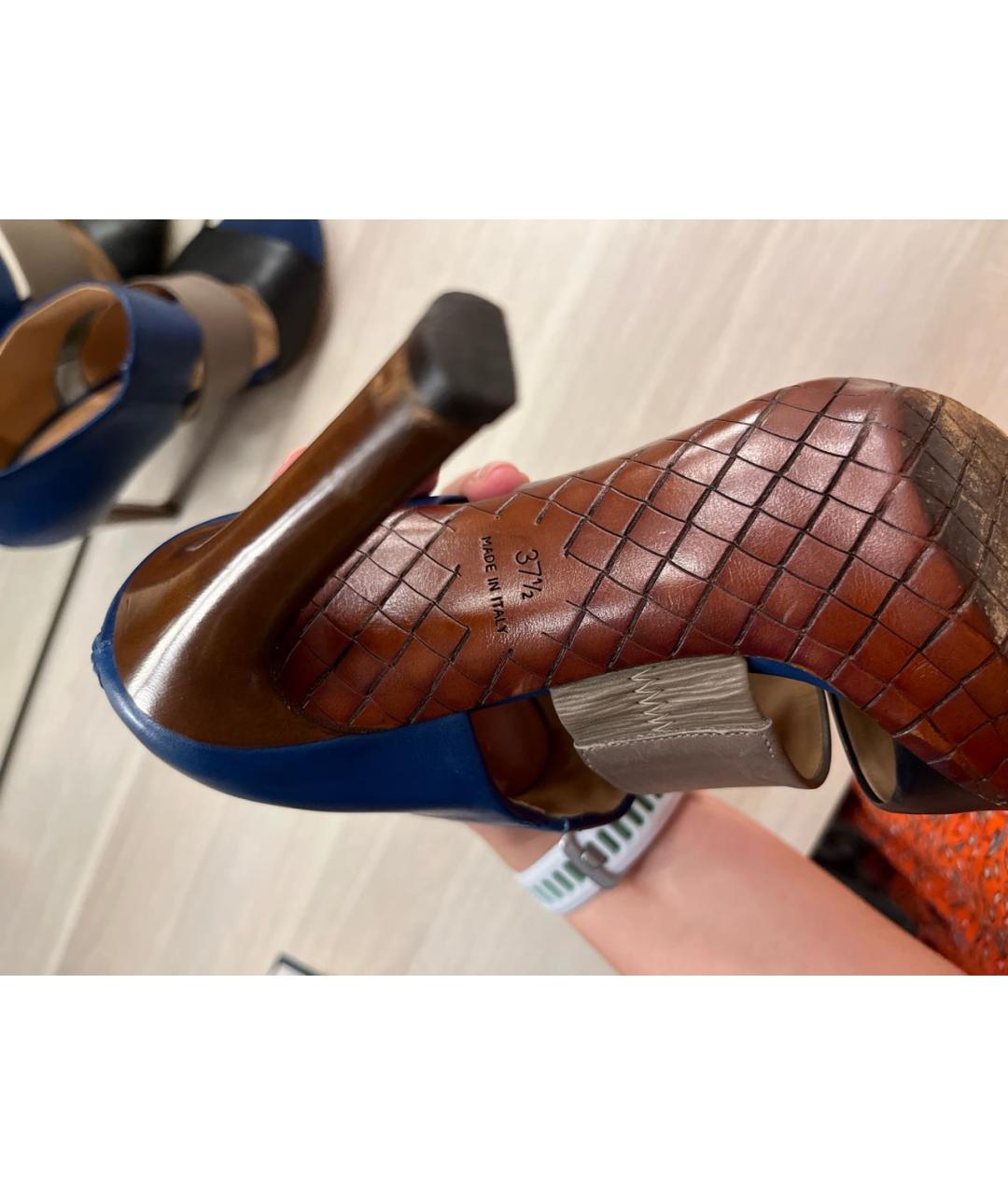 BOTTEGA VENETA Мульти кожаные босоножки, фото 4