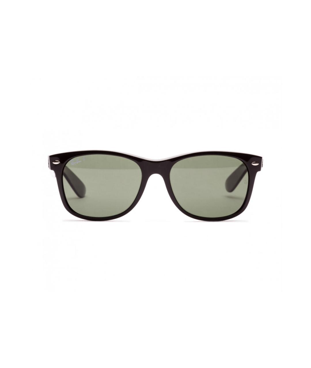 RAY BAN Черные пластиковые солнцезащитные очки, фото 1