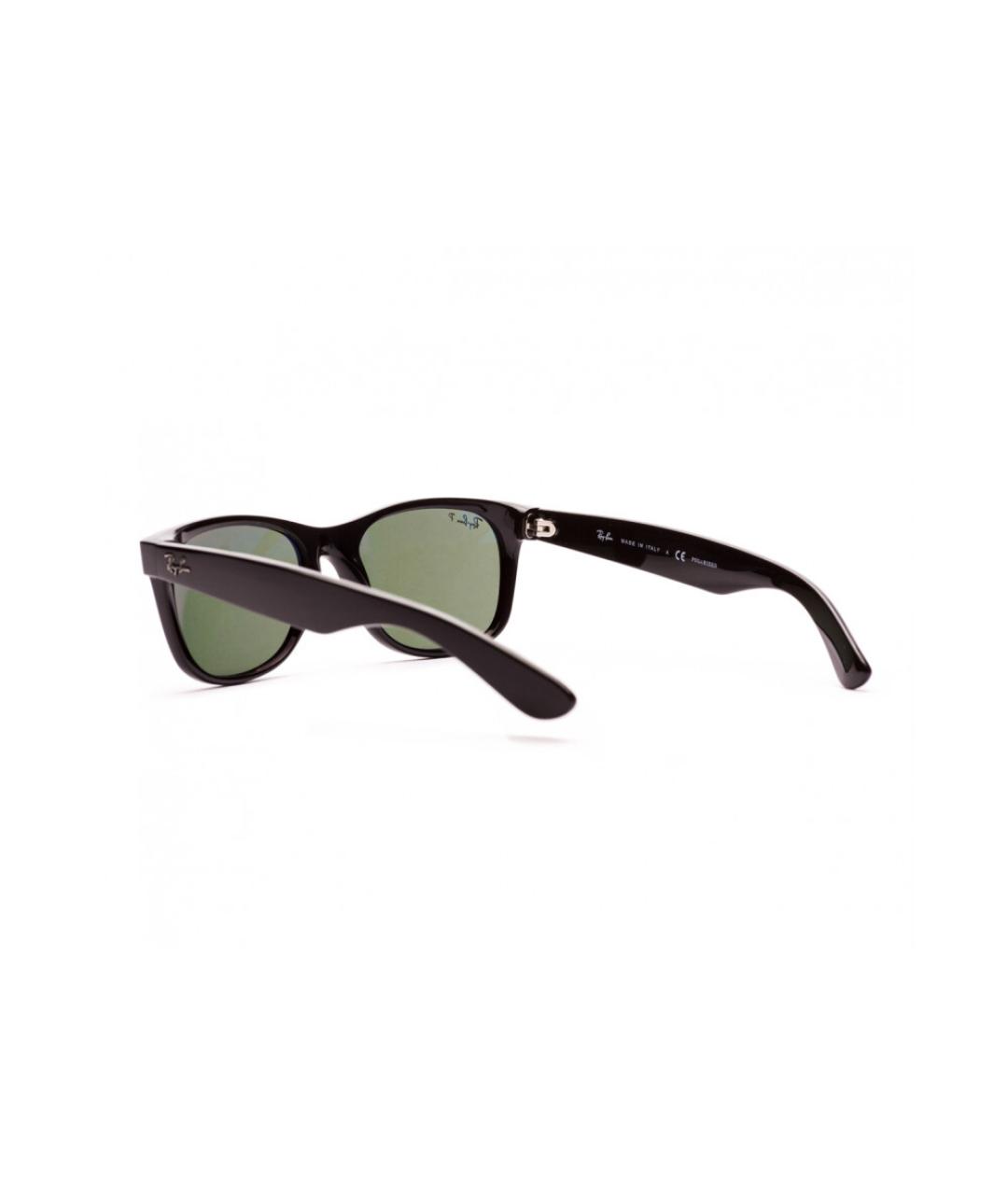 RAY BAN Черные пластиковые солнцезащитные очки, фото 5
