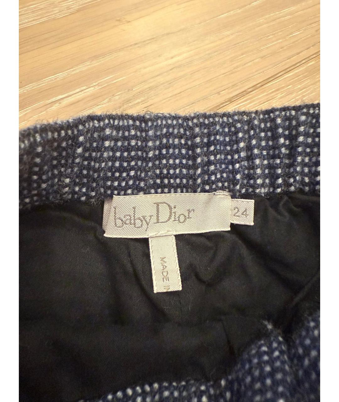 BABY DIOR Темно-синие шерстяные брюки и шорты, фото 2
