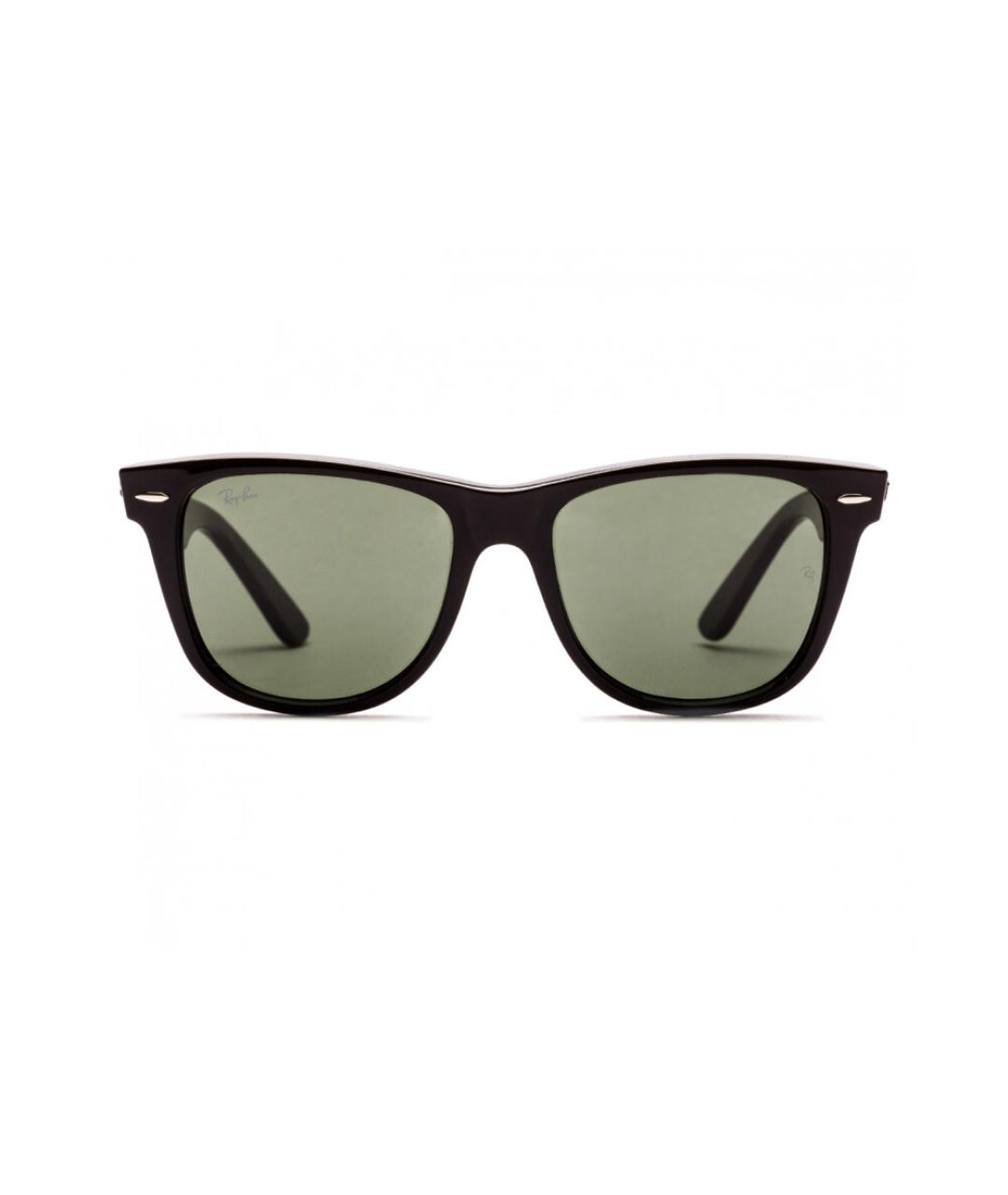 RAY BAN Черные пластиковые солнцезащитные очки, фото 1