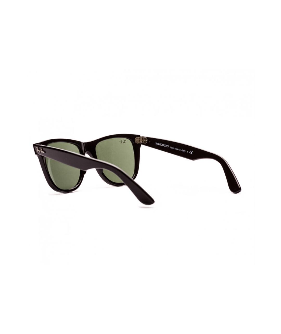 RAY BAN Черные пластиковые солнцезащитные очки, фото 5