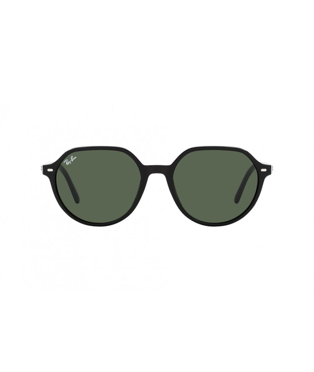 RAY BAN Черные пластиковые солнцезащитные очки, фото 2