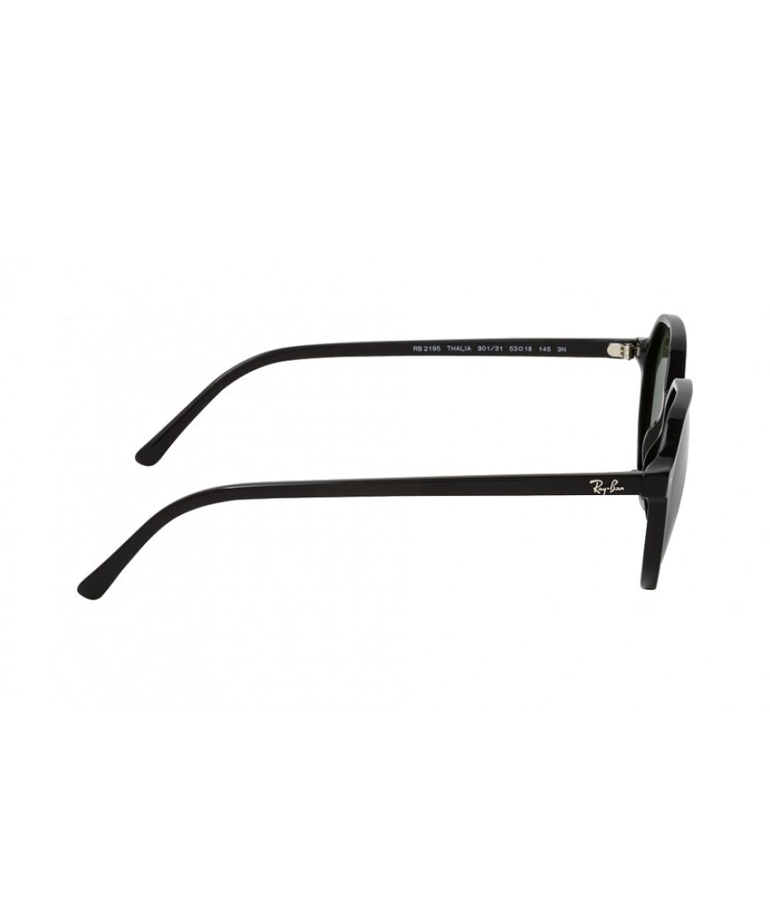 RAY BAN Черные пластиковые солнцезащитные очки, фото 3