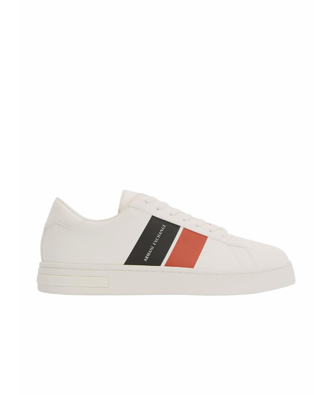 ARMANI EXCHANGE Белые низкие кроссовки / кеды из искусственной кожи, фото 1