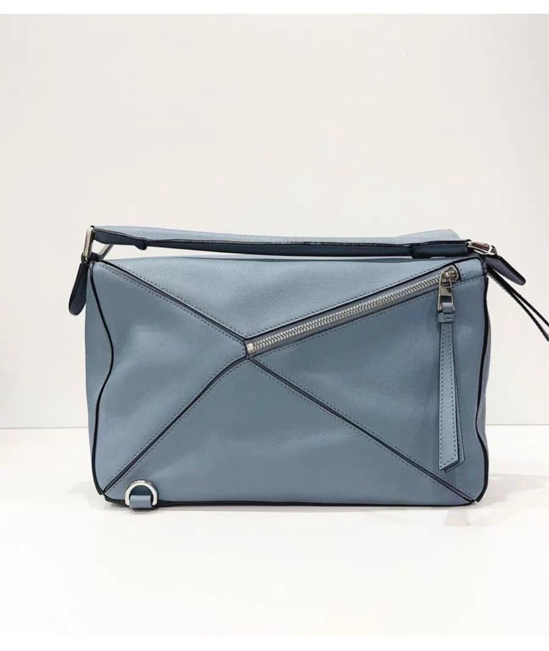 LOEWE Голубая кожаная сумка тоут, фото 2
