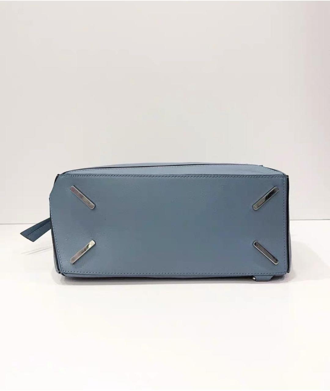 LOEWE Голубая кожаная сумка тоут, фото 5