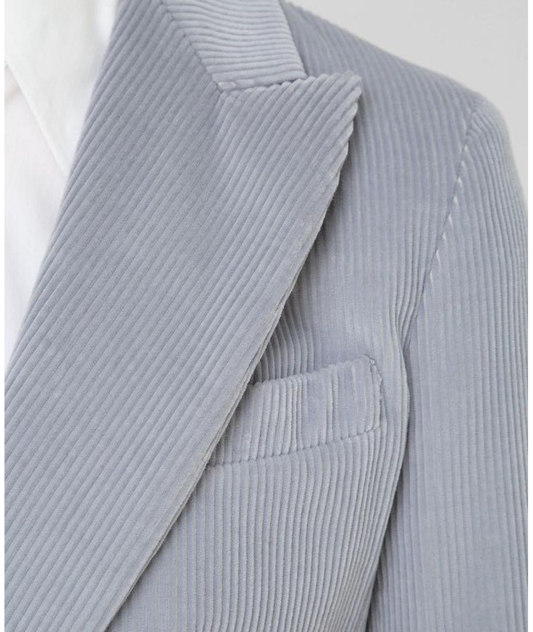 WEEKEND MAX MARA Голубой хлопковый костюм с брюками, фото 4