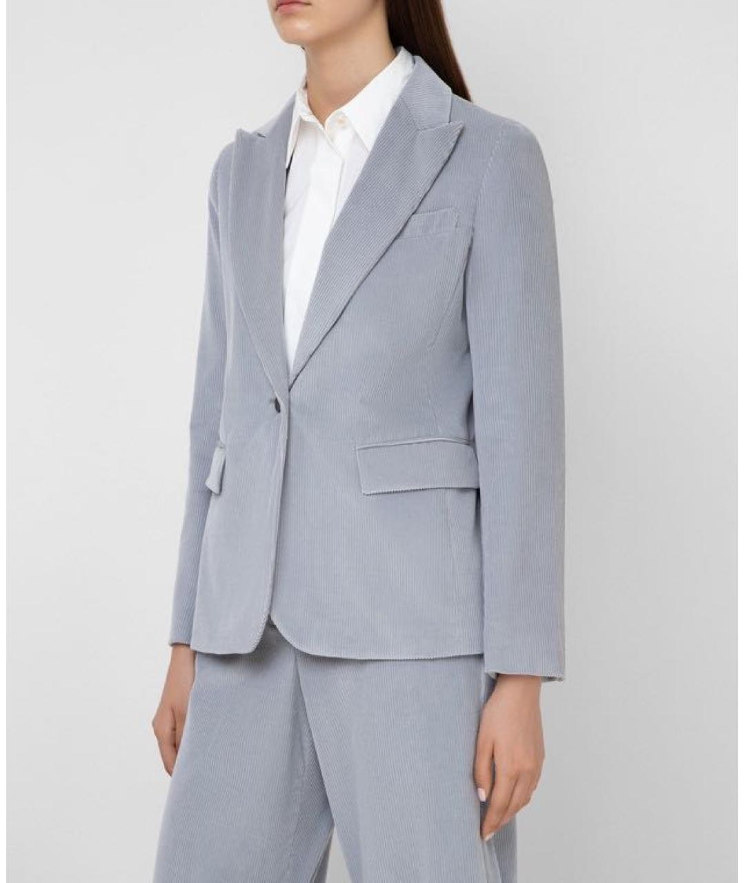 WEEKEND MAX MARA Голубой хлопковый костюм с брюками, фото 6