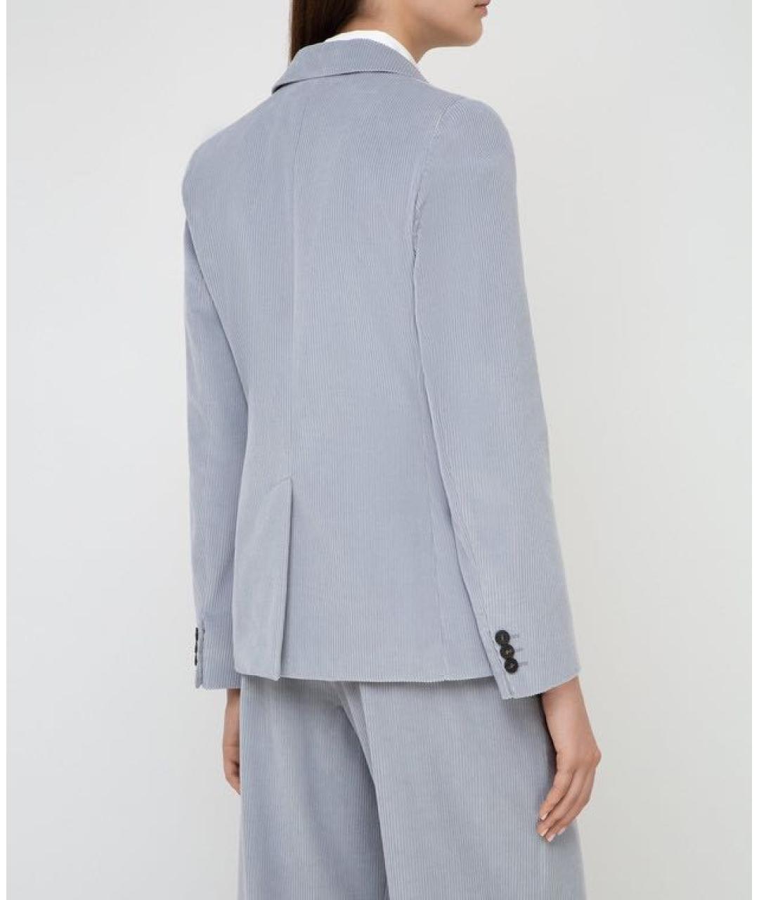 WEEKEND MAX MARA Голубой хлопковый костюм с брюками, фото 7