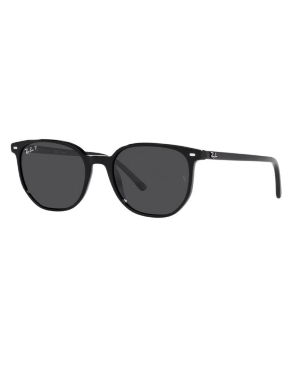 RAY BAN Черные пластиковые солнцезащитные очки, фото 1