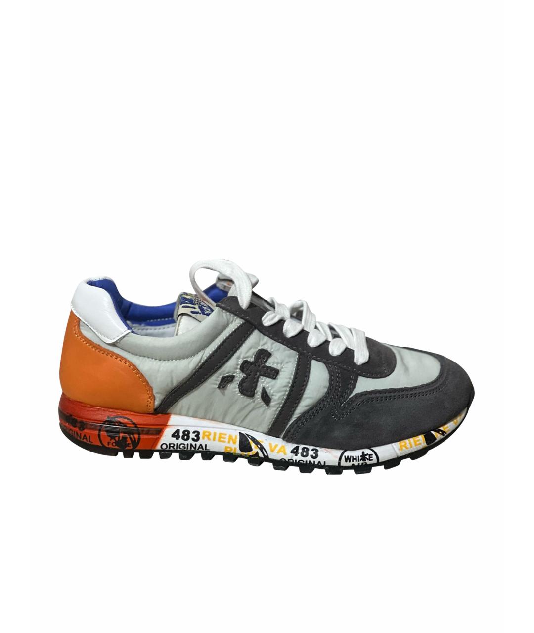 PREMIATA Синие кеды из искусственной кожи, фото 1