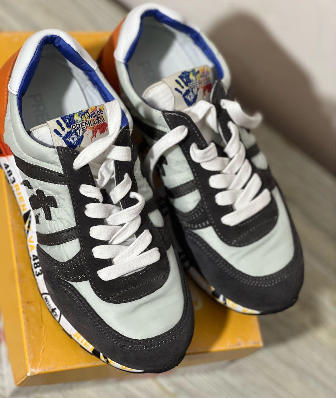 PREMIATA Синие кеды из искусственной кожи, фото 2