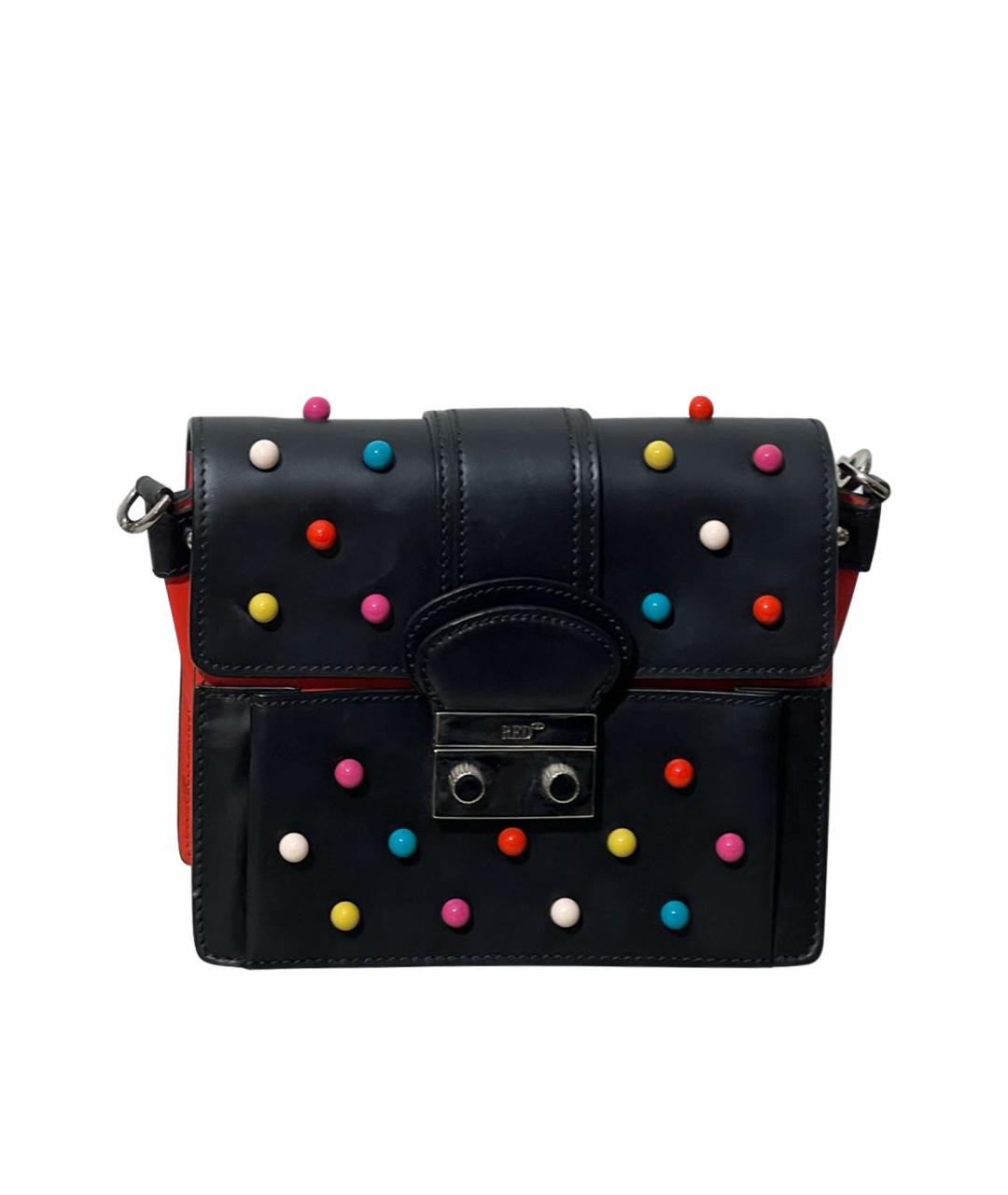 RED VALENTINO Черная кожаная сумка тоут, фото 1