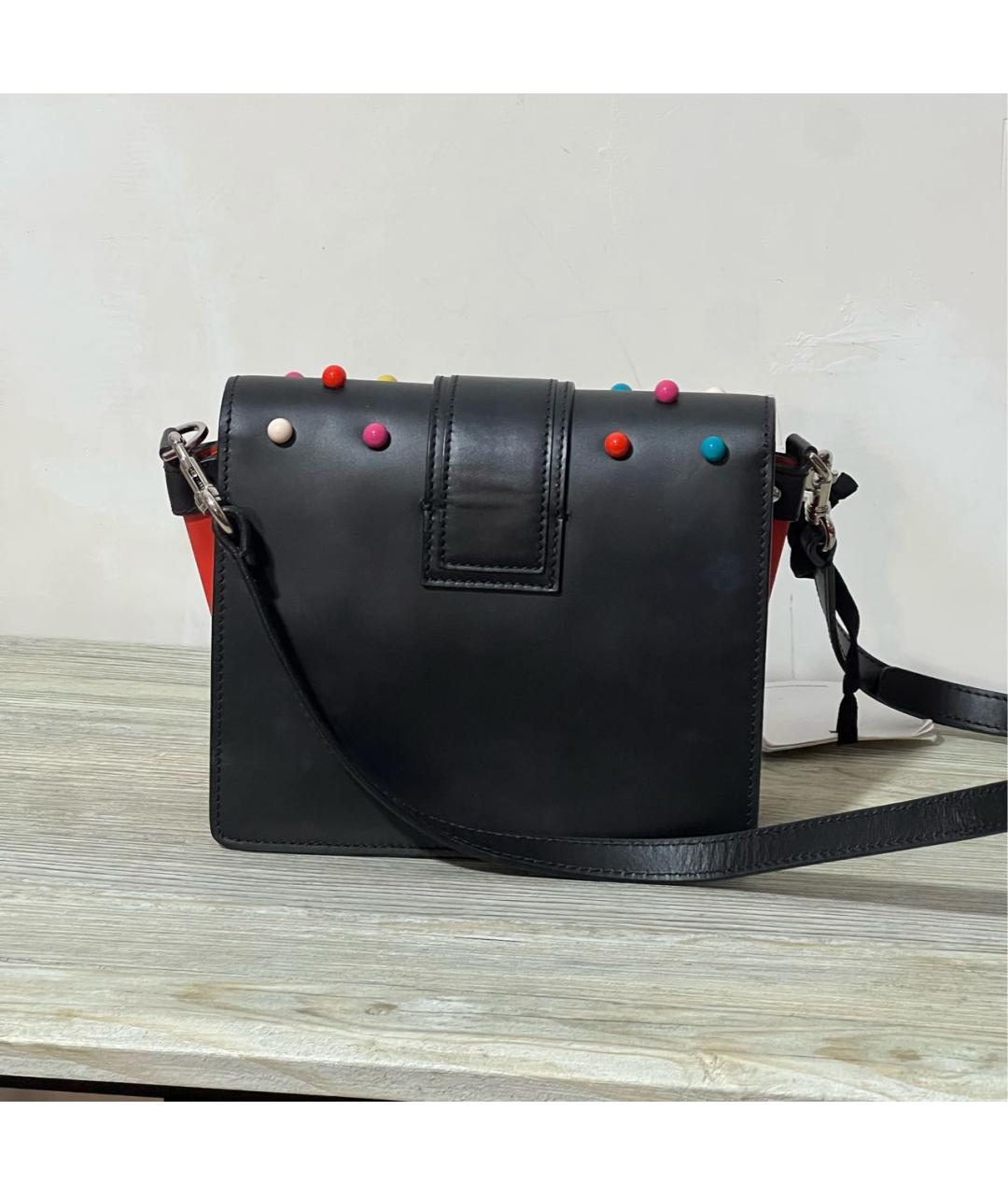 RED VALENTINO Черная кожаная сумка тоут, фото 3