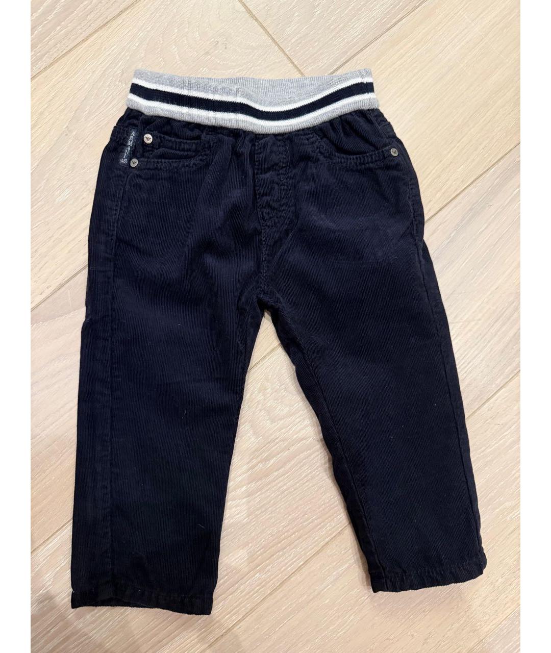 ARMANI JUNIOR Черные хлопковые брюки и шорты, фото 9