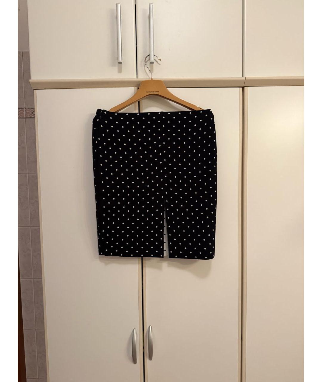 MIU MIU Черная вискозная юбка миди, фото 3