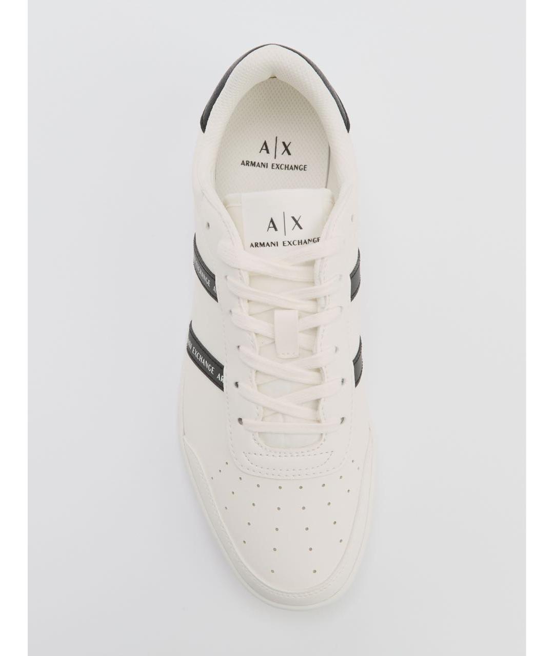 ARMANI EXCHANGE Белые низкие кроссовки / кеды из искусственной кожи, фото 4