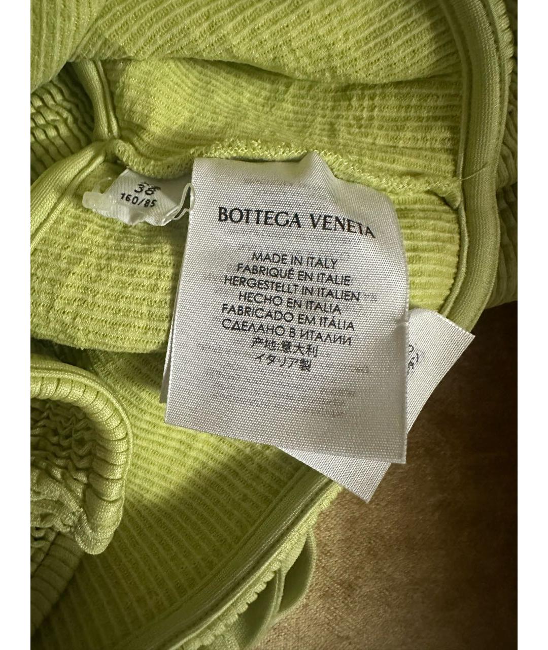 BOTTEGA VENETA Салатовый полиэстеровый купальник, фото 5