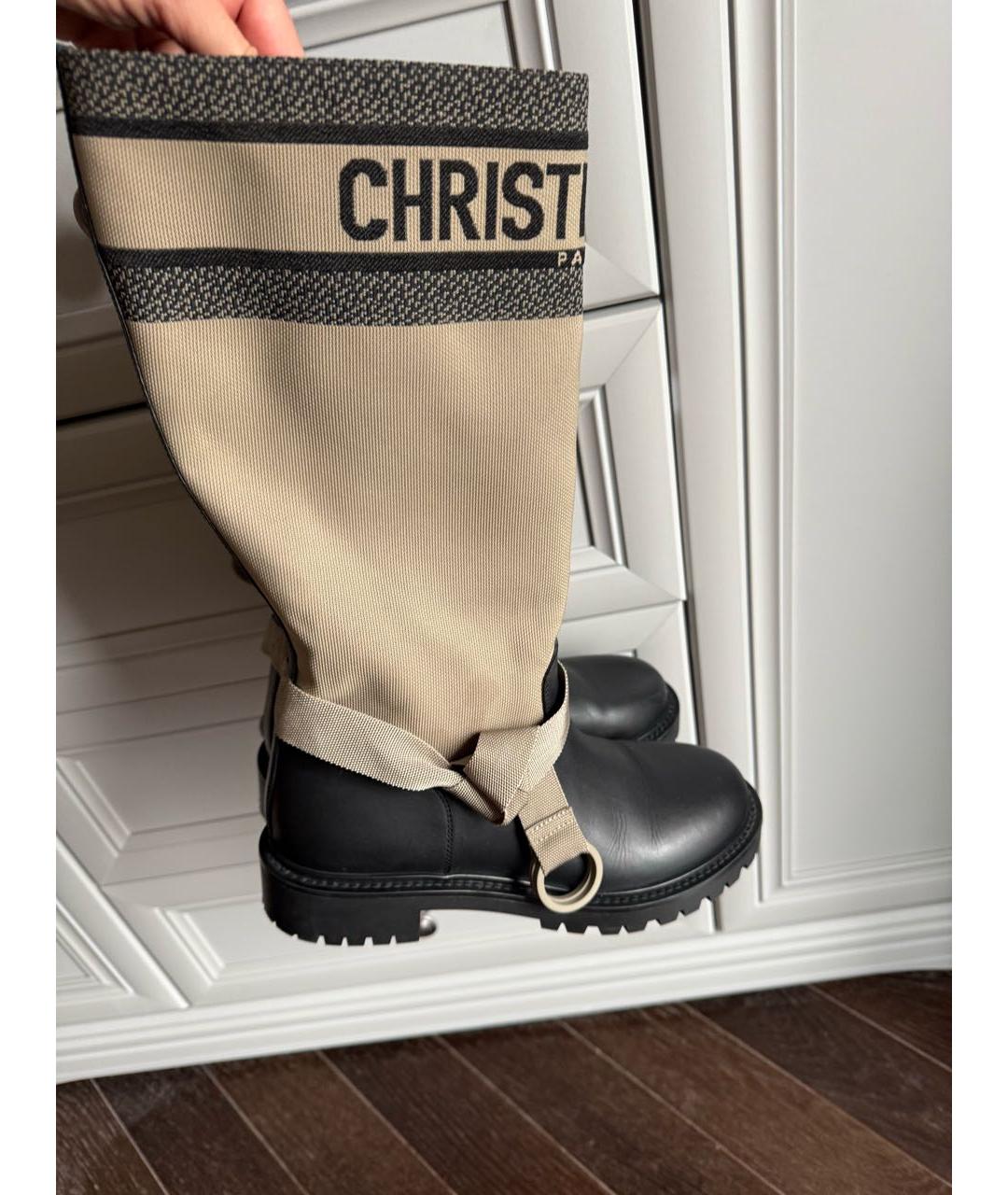 CHRISTIAN DIOR Бежевые сапоги, фото 6