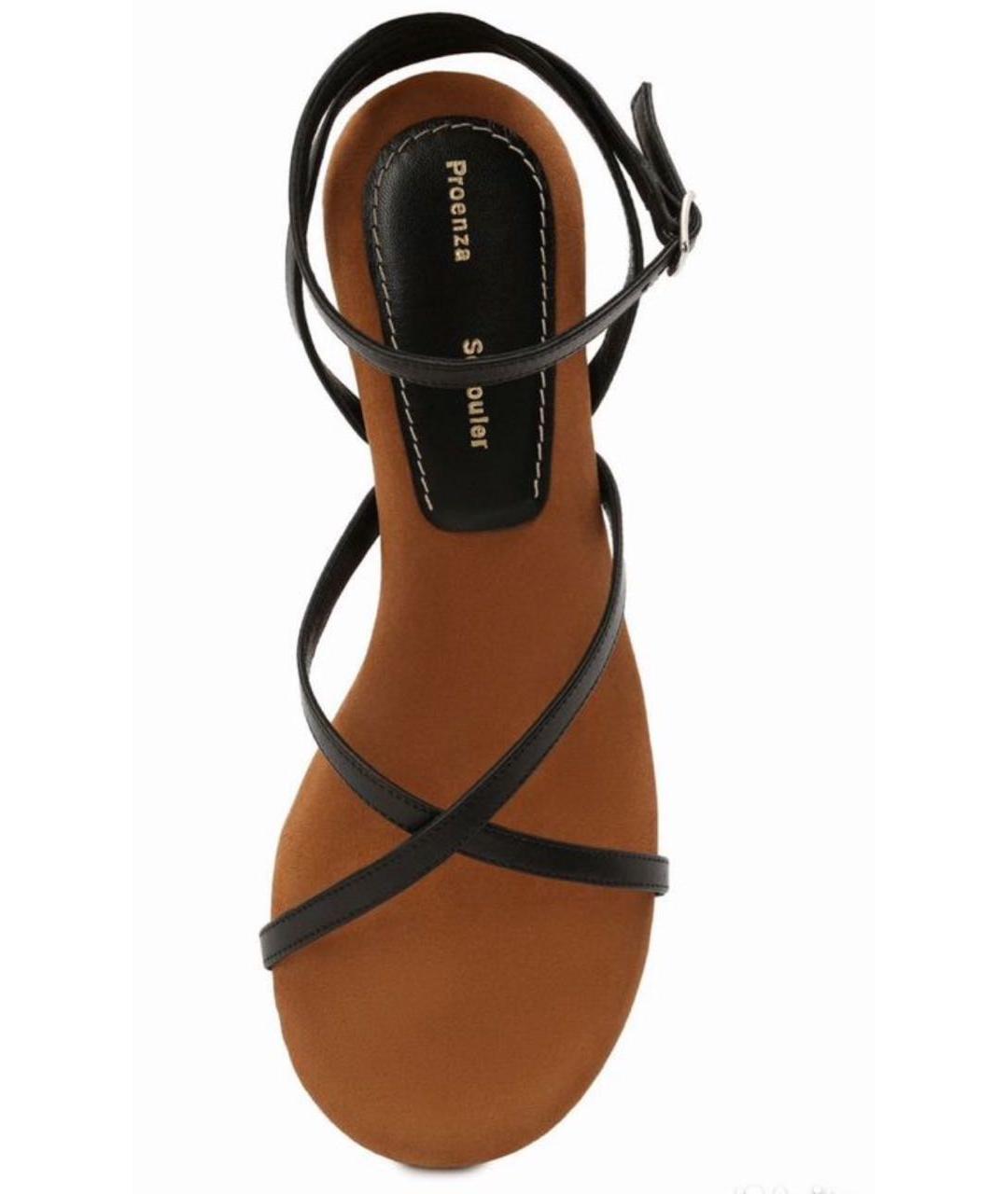 PROENZA SCHOULER Черные кожаные босоножки, фото 4