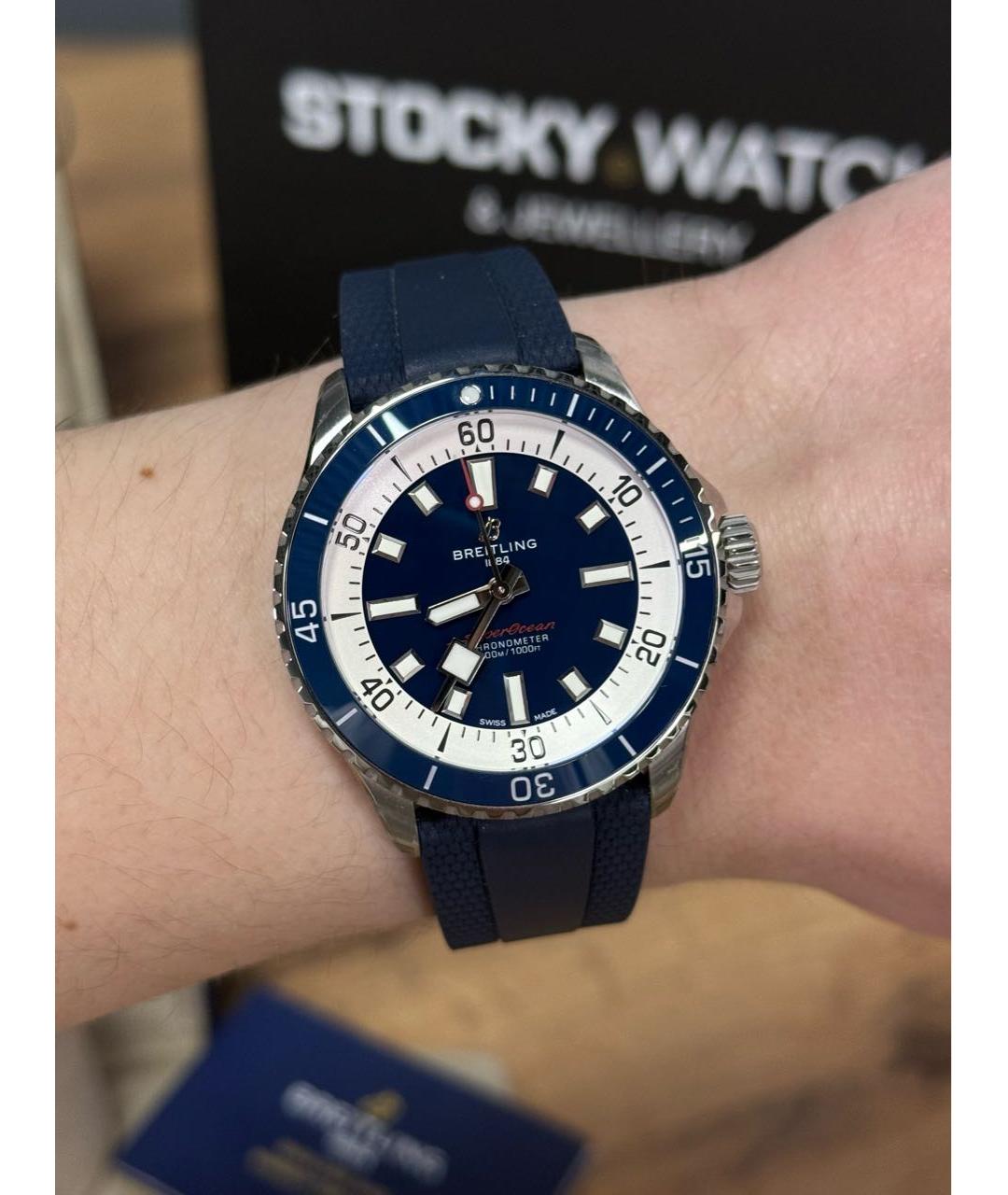 BREITLING Синие часы, фото 3