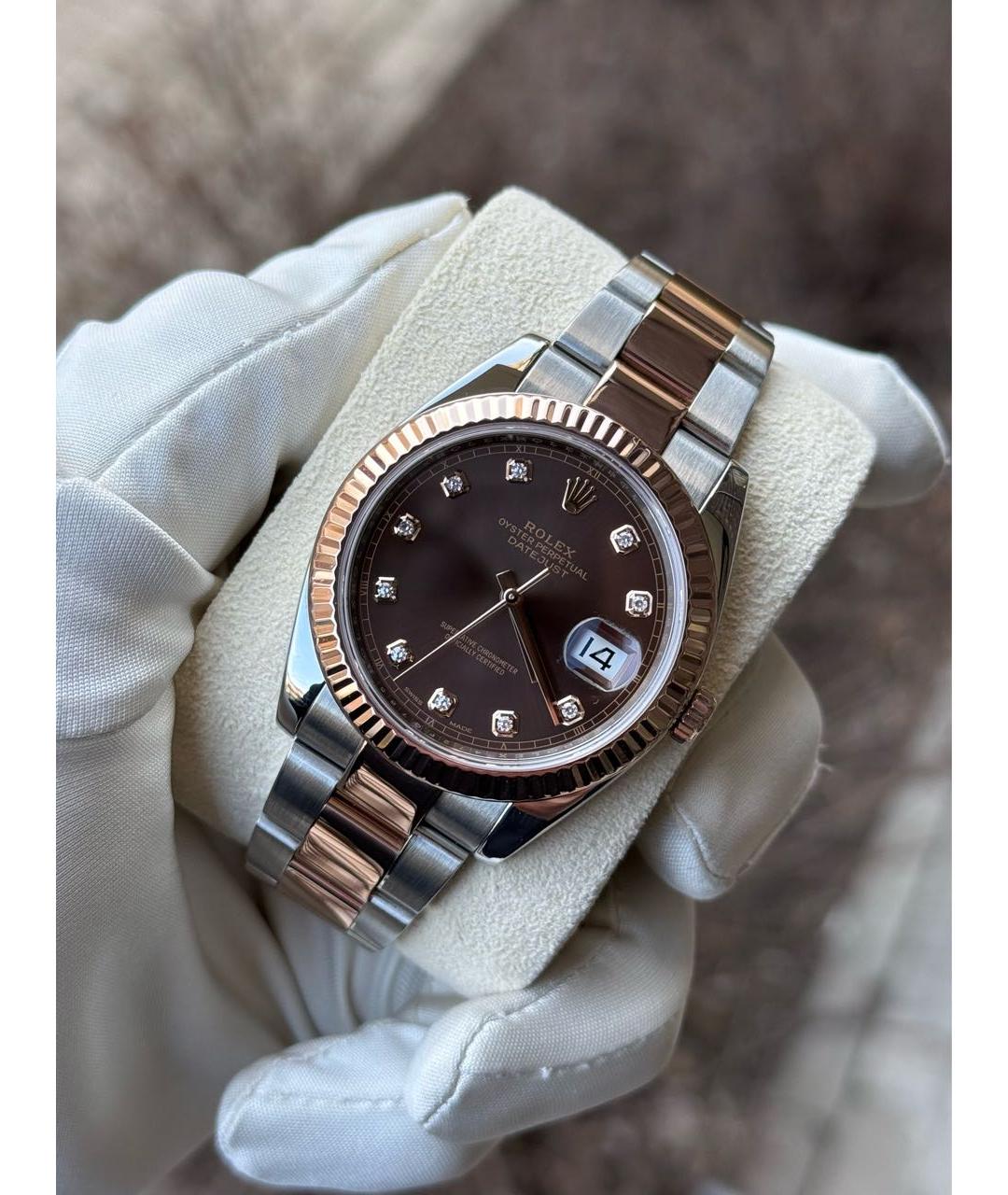 ROLEX Коричневые часы, фото 5