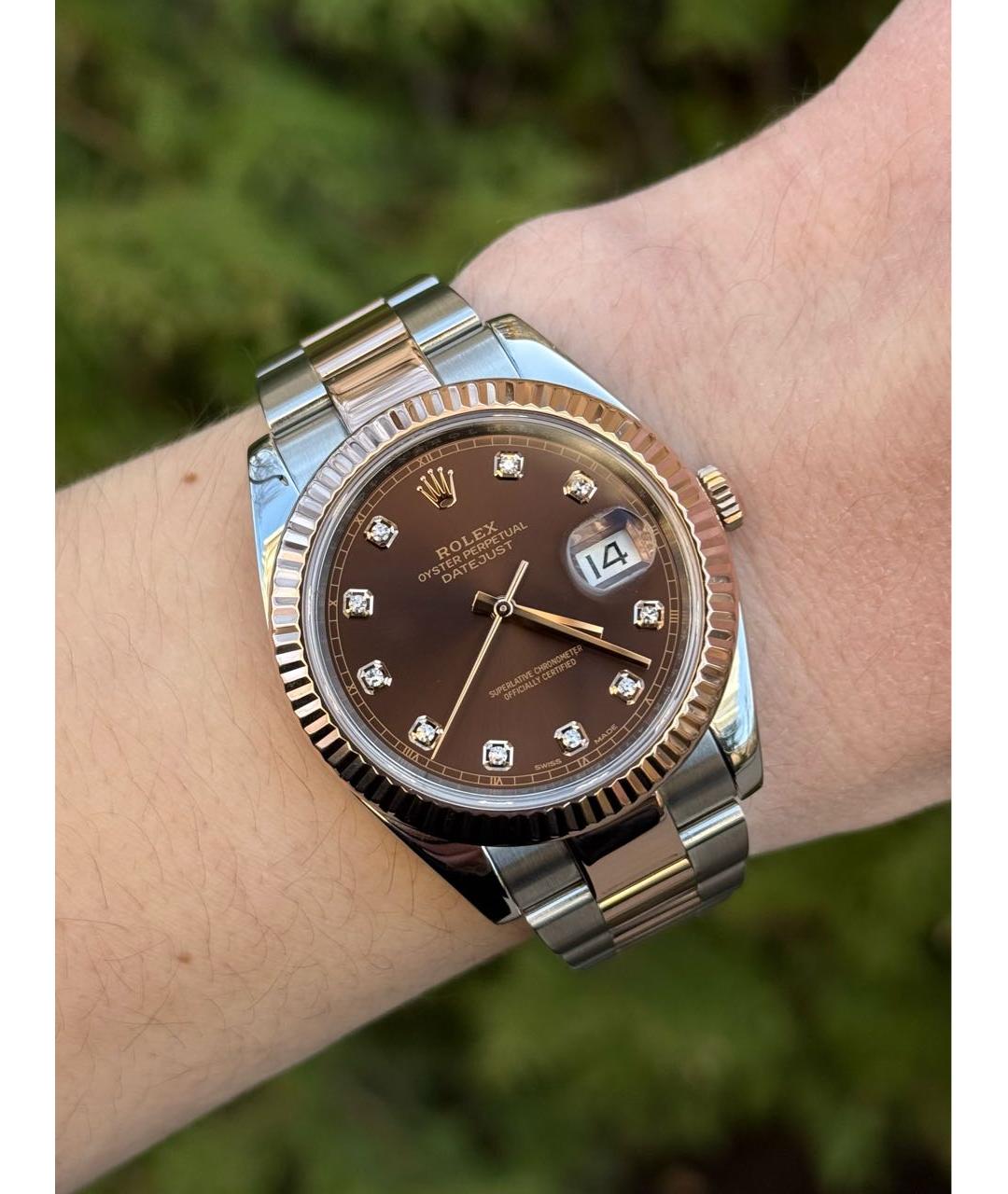 ROLEX Коричневые часы, фото 3