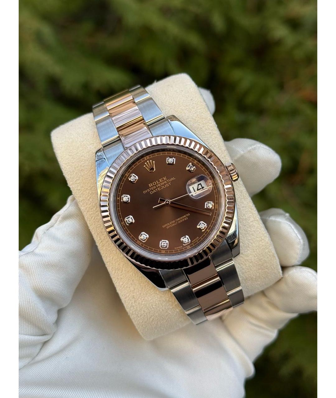 ROLEX Коричневые часы, фото 2