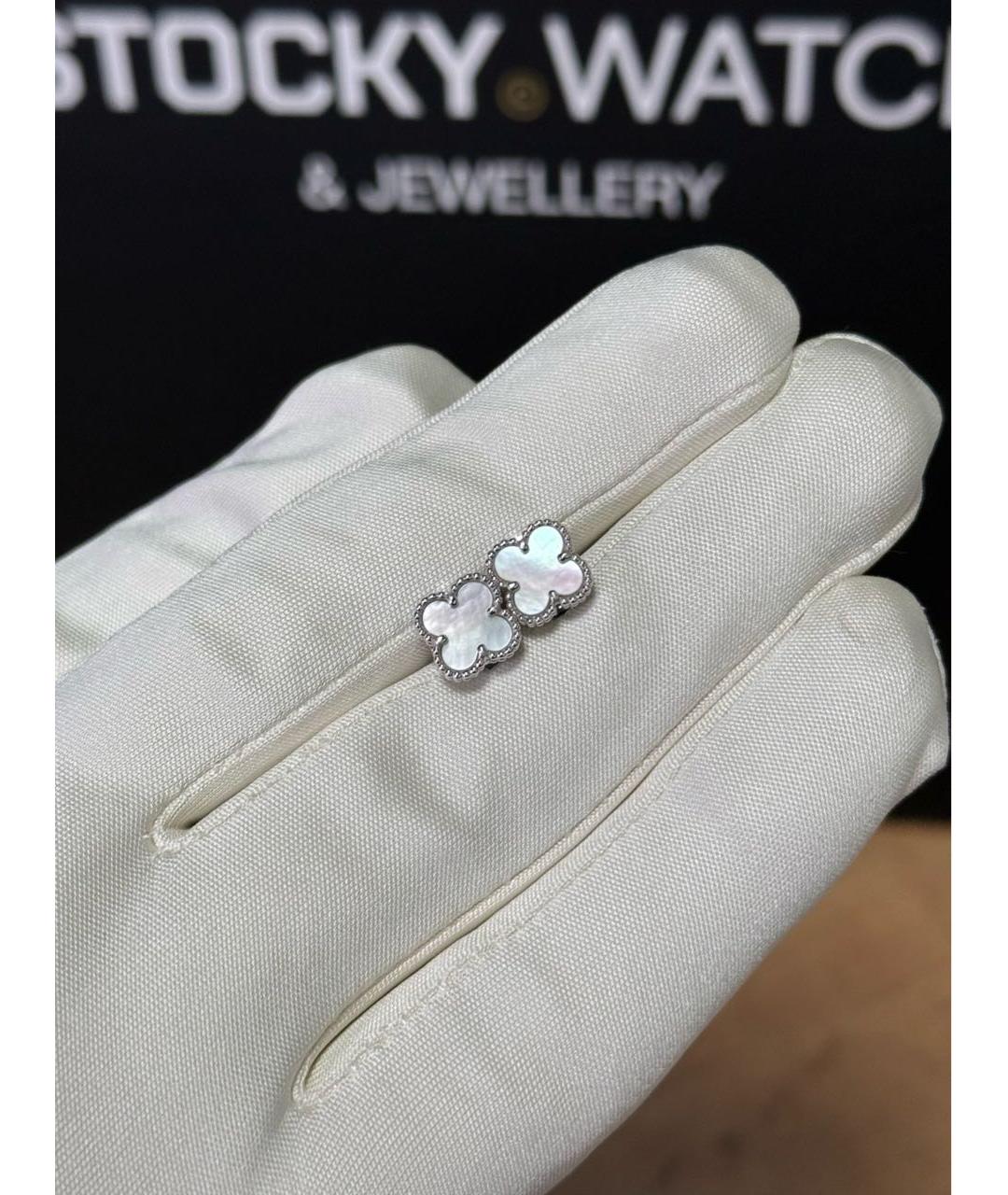VAN CLEEF & ARPELS Серебряные серьги из белого золота, фото 4