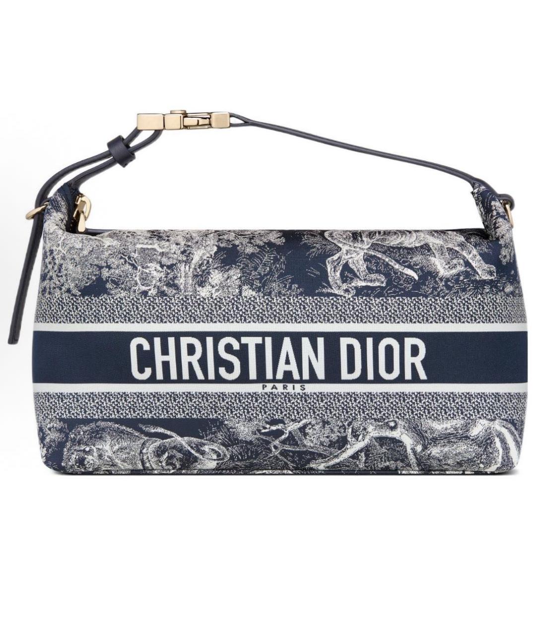CHRISTIAN DIOR Темно-синяя сумка с короткими ручками, фото 4