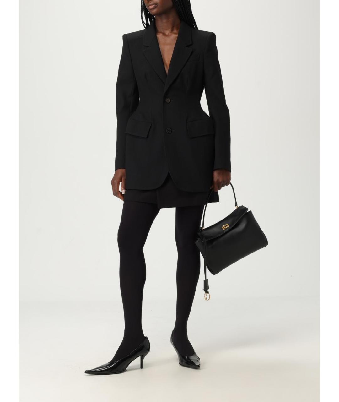 BALENCIAGA Черная кожаная сумка тоут, фото 3