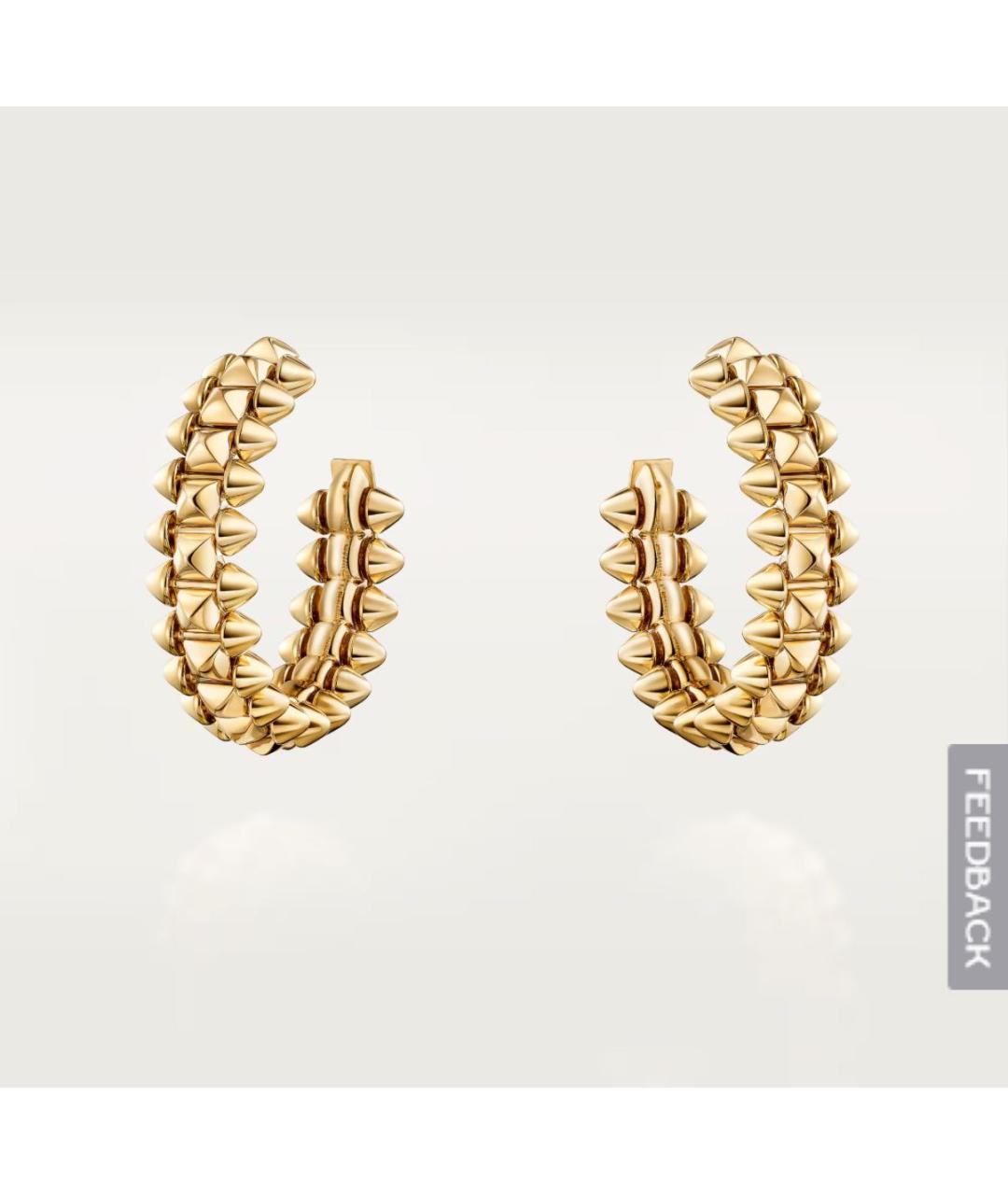 CARTIER Золотые серьги из желтого золота, фото 3