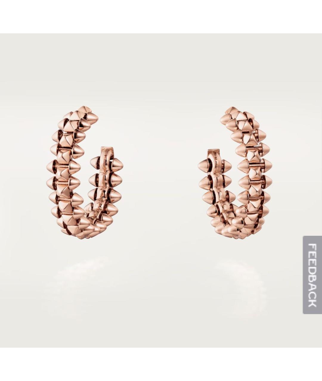 CARTIER Золотые серьги из розового золота, фото 3