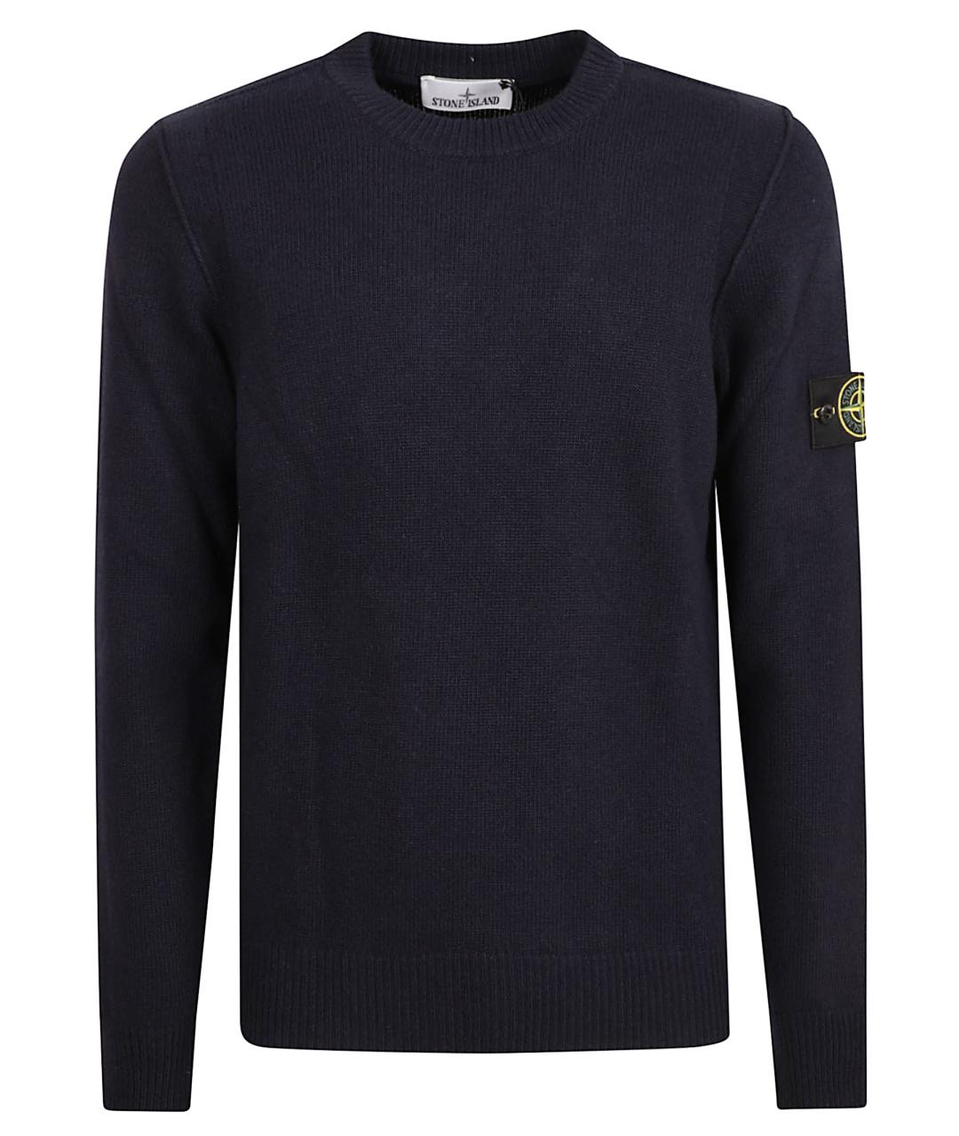 STONE ISLAND Синий шерстяной джемпер / свитер, фото 1