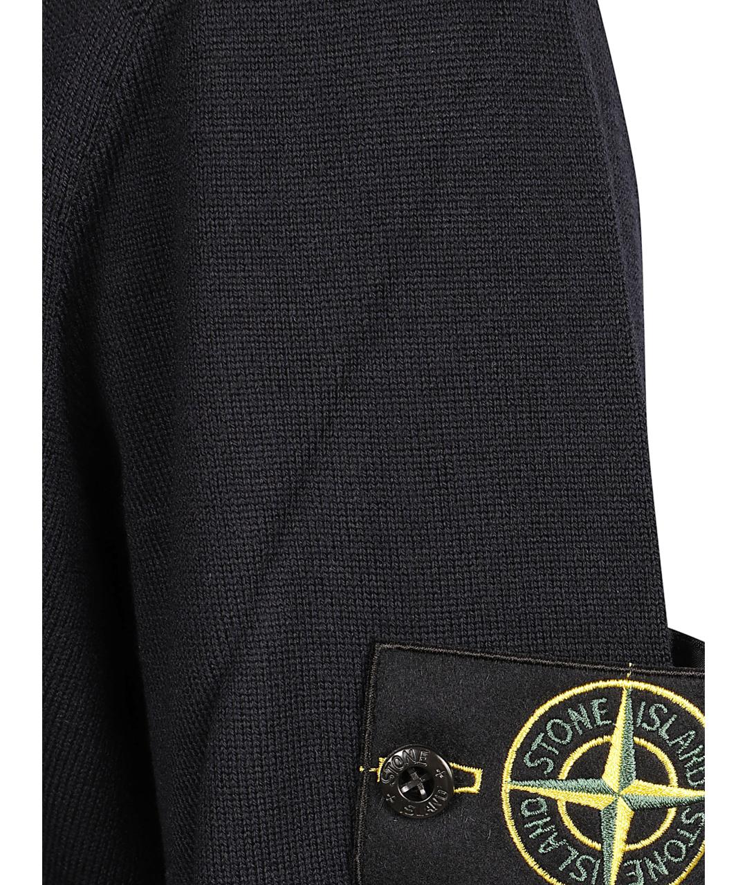 STONE ISLAND Синий шерстяной джемпер / свитер, фото 2