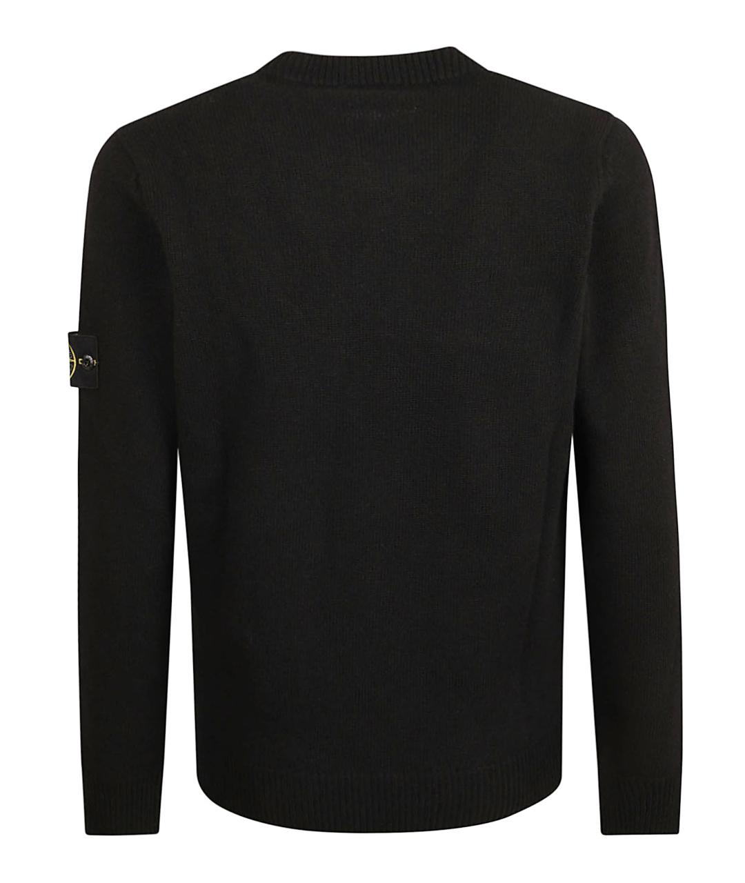 STONE ISLAND Черный шерстяной джемпер / свитер, фото 3
