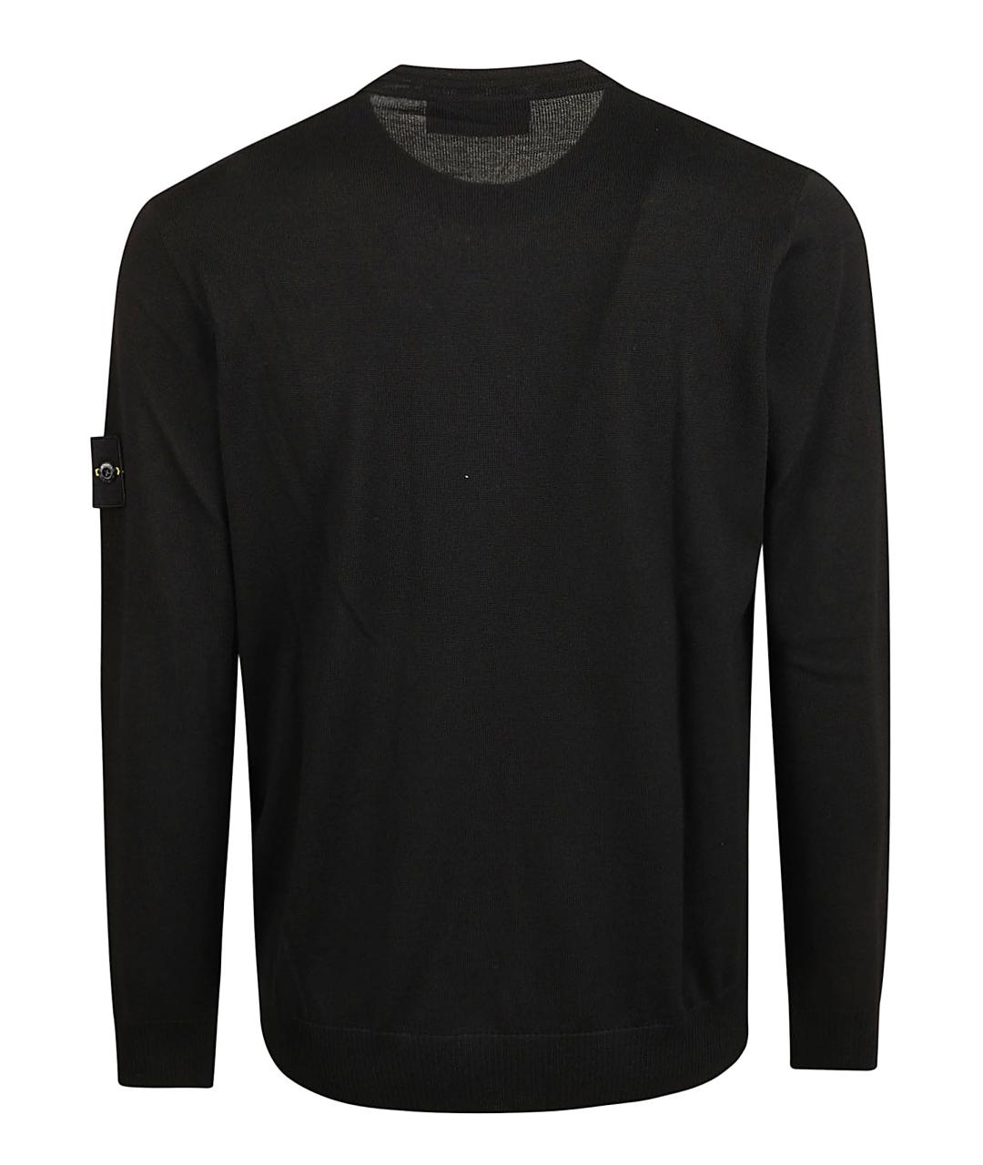 STONE ISLAND Черный шерстяной джемпер / свитер, фото 3