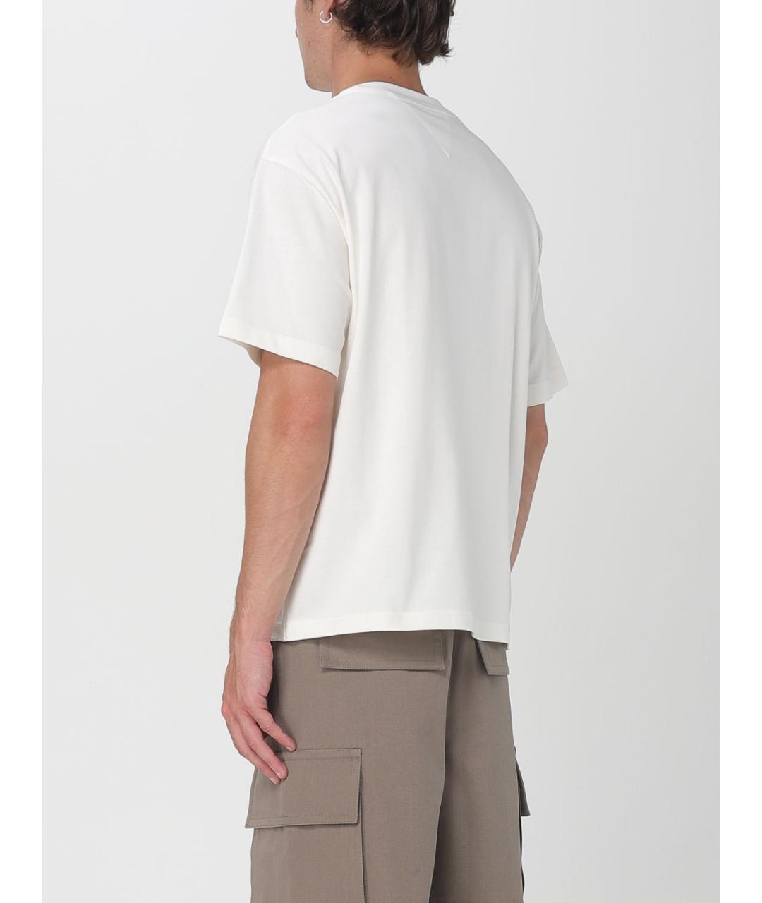 BOTTEGA VENETA Белая хлопковая футболка, фото 4