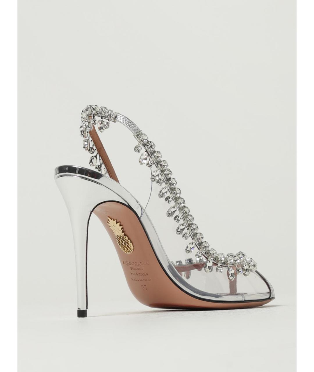 AQUAZZURA Серебряные босоножки, фото 3