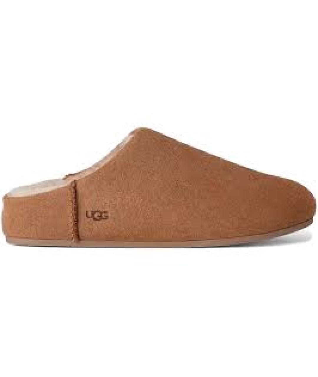 UGG AUSTRALIA Коричневые замшевые сабо, фото 1