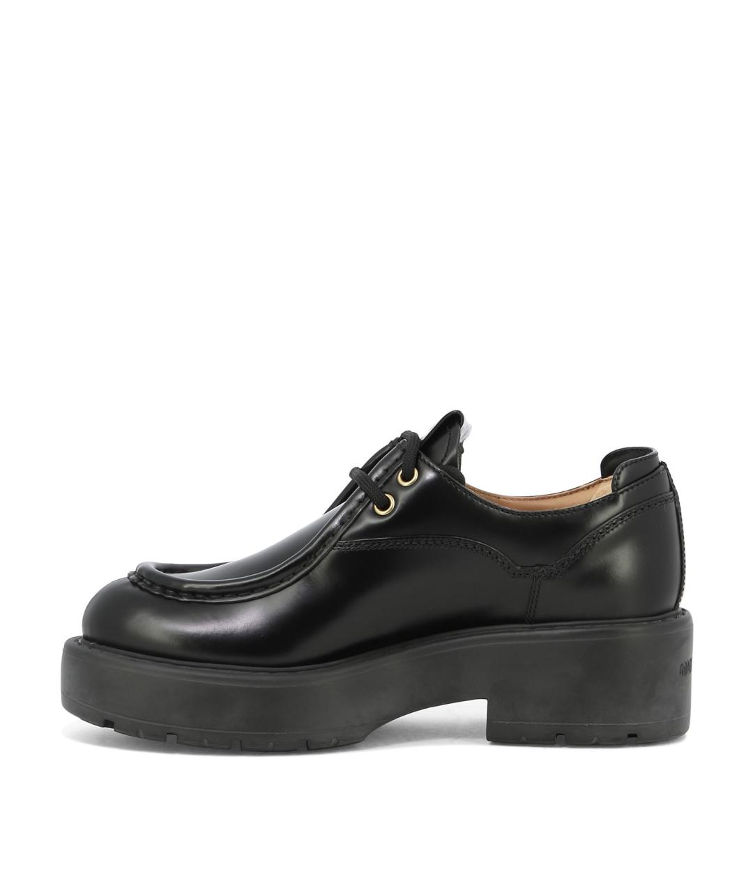 MIU MIU Черные кожаные лоферы, фото 3